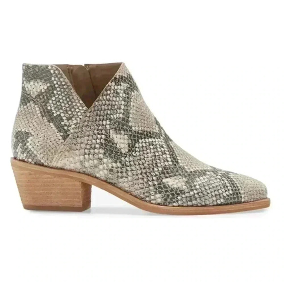 VINCE CAMUTO Women's Arendara Leather Bootie | Natural Snake Print | Size 7 - Picture 3 of 16